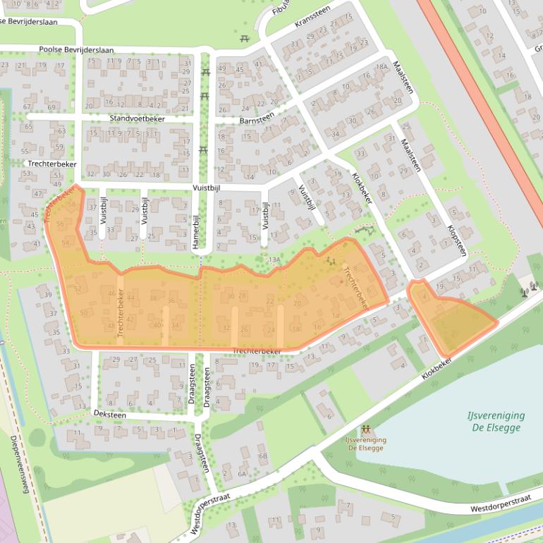 Kaart van postcodegebied 9531PA.