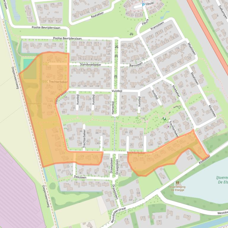 Kaart van postcodegebied 9531PB.
