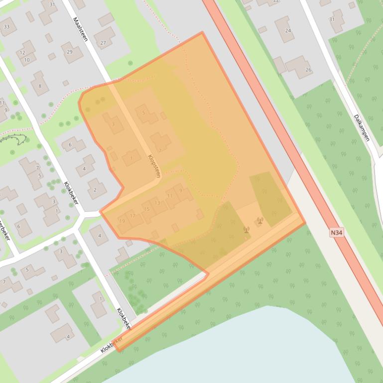 Kaart van postcodegebied 9531PC.