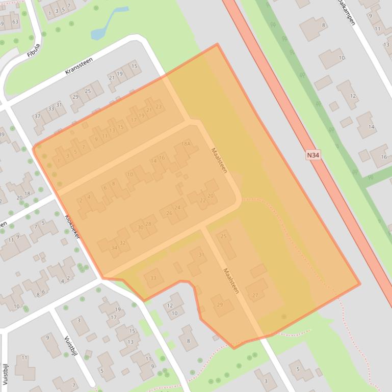 Kaart van postcodegebied 9531PD.