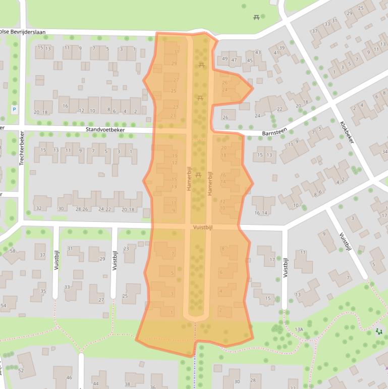 Kaart van postcodegebied 9531PN.