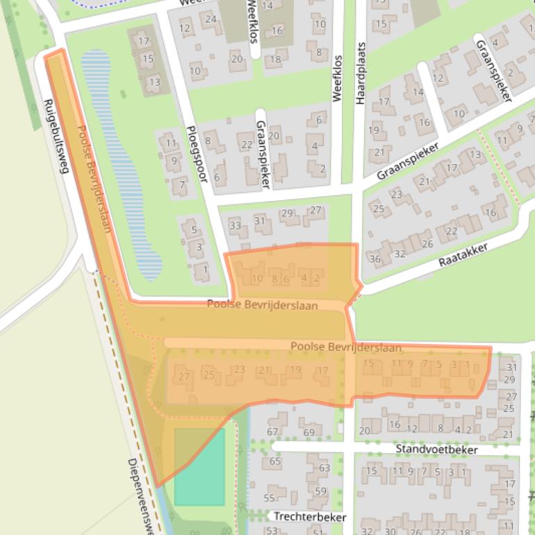 Kaart van postcodegebied 9531PR.