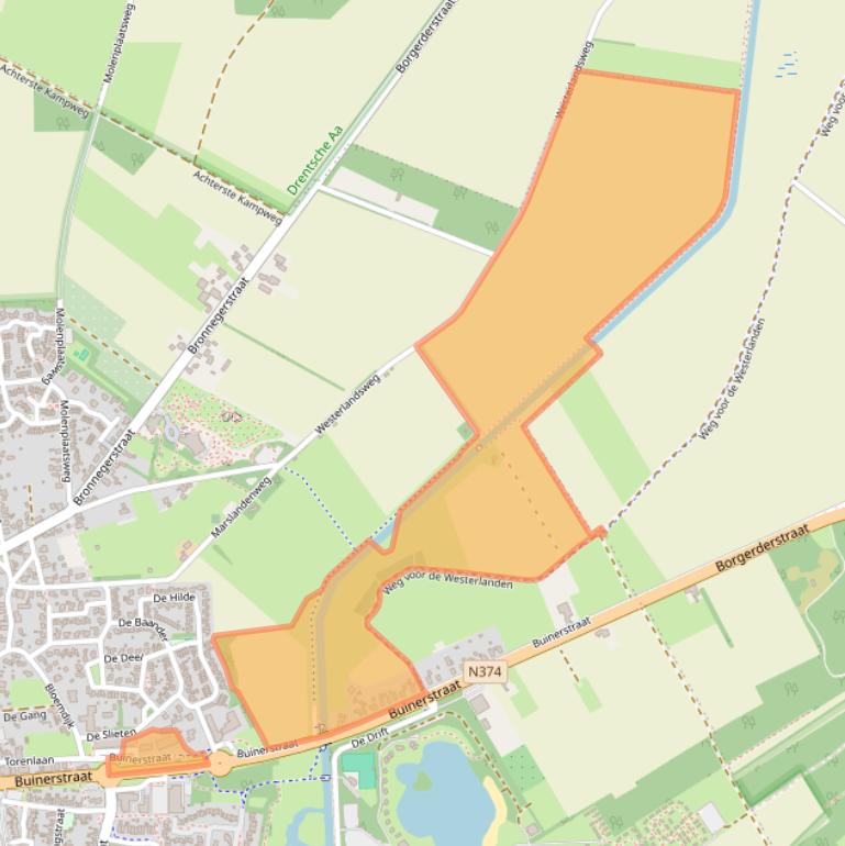 Kaart van postcodegebied 9531TH.