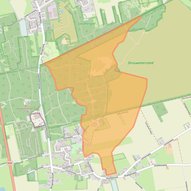 Kaart van postcodegebied 9533PE.