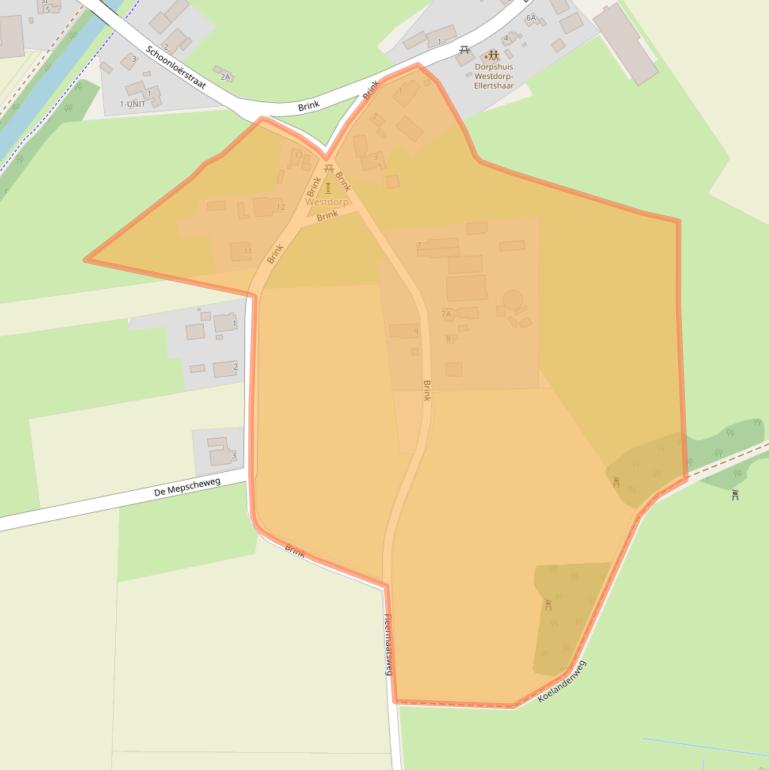 Kaart van postcodegebied 9534PB.