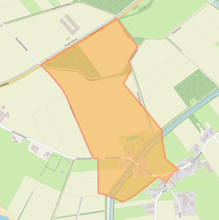 Kaart van postcodegebied 9534PC.