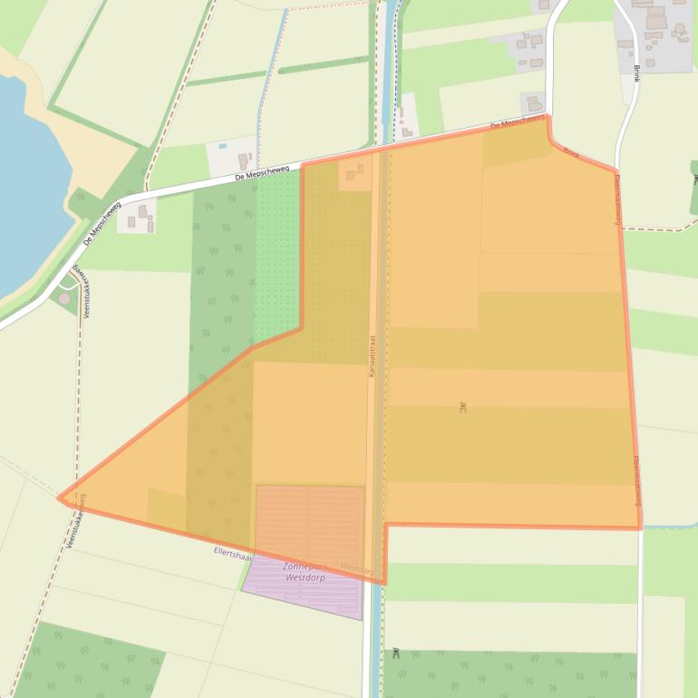 Kaart van postcodegebied 9534TD.