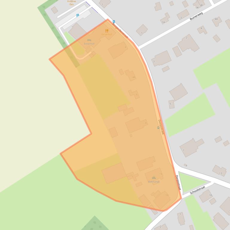 Kaart van postcodegebied 9536PD.