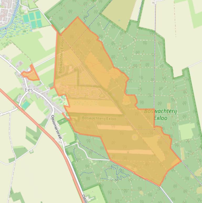 Kaart van postcodegebied 9536PG.