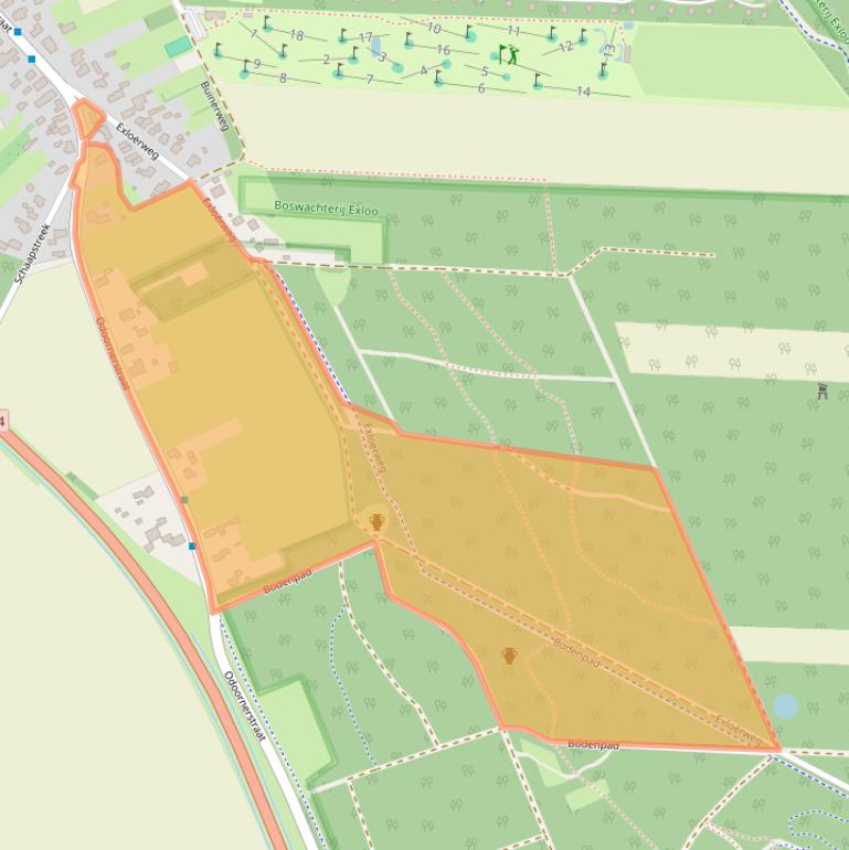 Kaart van postcodegebied 9536PK.