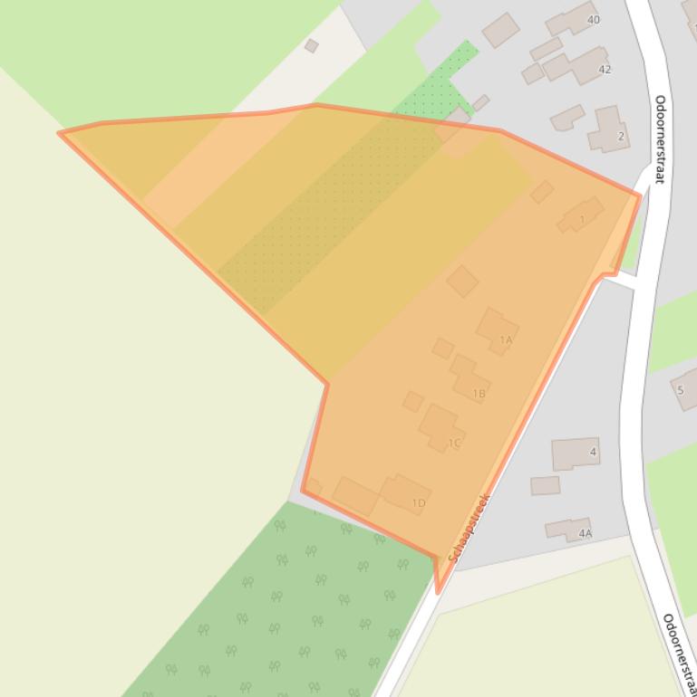 Kaart van postcodegebied 9536PM.