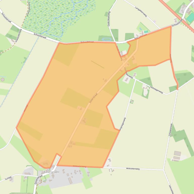 Kaart van postcodegebied 9537TA.