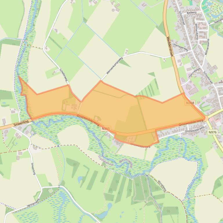 Kaart van postcodegebied 9541AG.