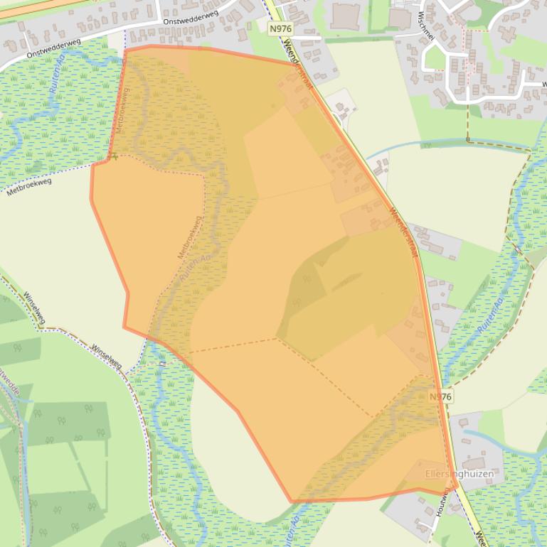 Kaart van postcodegebied 9541AH.