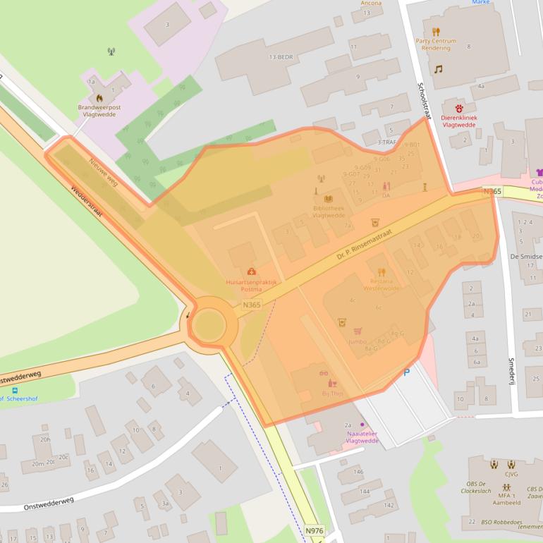 Kaart van postcodegebied 9541AL.