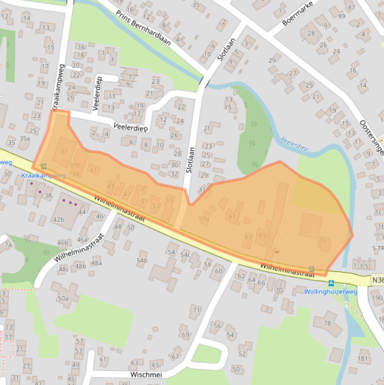 Kaart van postcodegebied 9541AN.