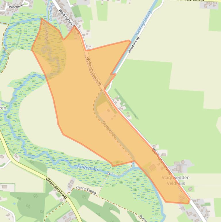 Kaart van postcodegebied 9541AS.