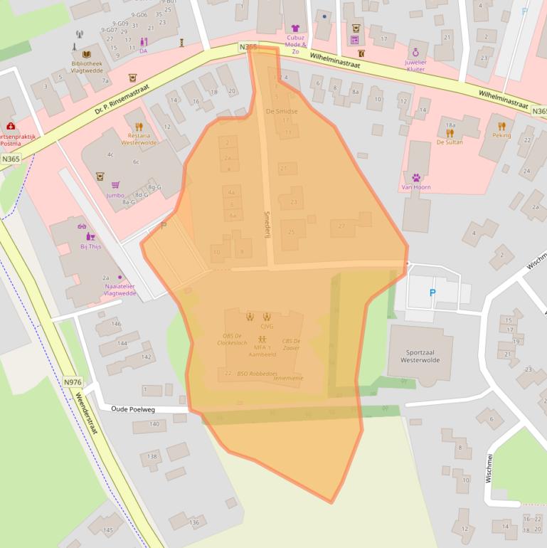 Kaart van postcodegebied 9541AX.