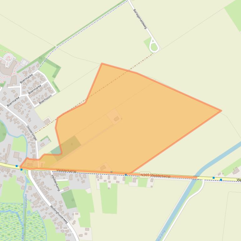 Kaart van postcodegebied 9541BA.