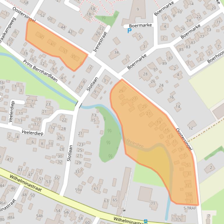 Kaart van postcodegebied 9541BH.