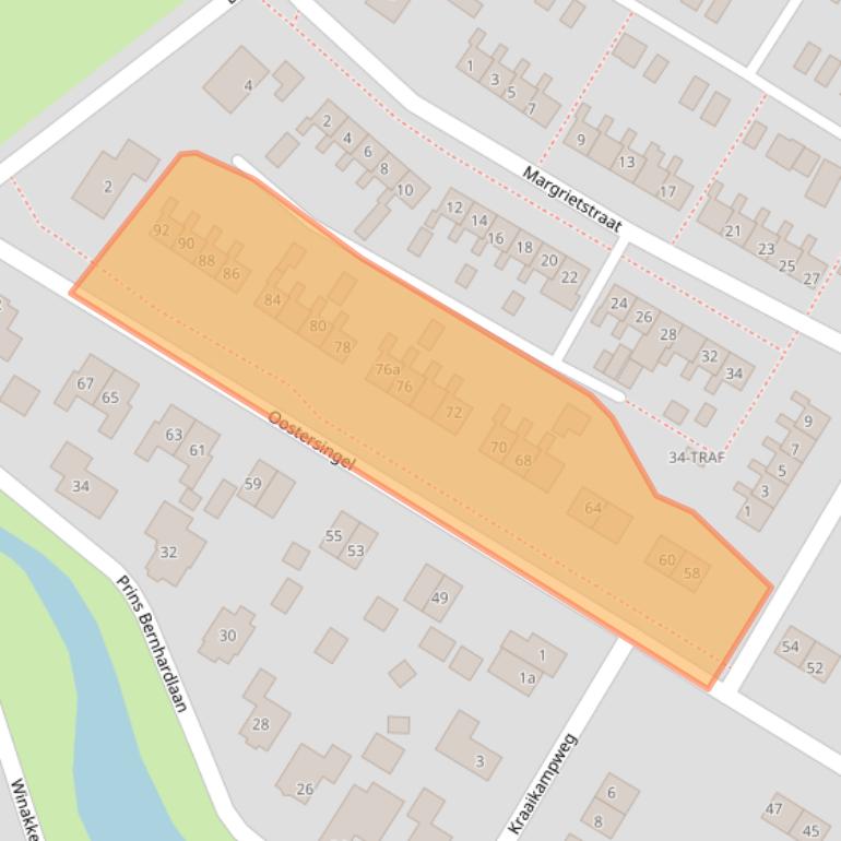 Kaart van postcodegebied 9541BM.