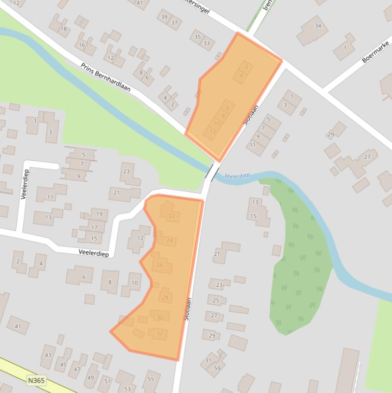 Kaart van postcodegebied 9541BP.