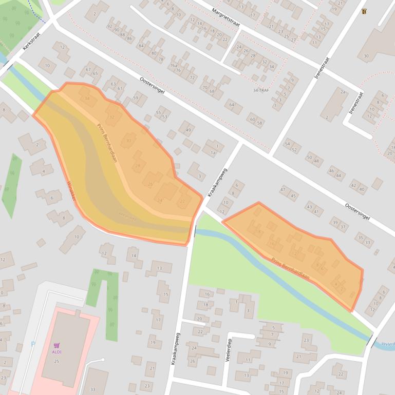Kaart van postcodegebied 9541BT.