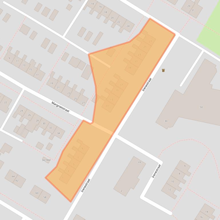 Kaart van postcodegebied 9541BV.