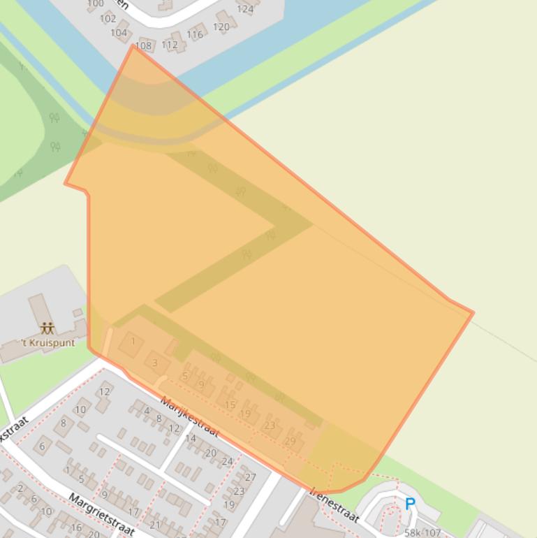 Kaart van postcodegebied 9541CA.