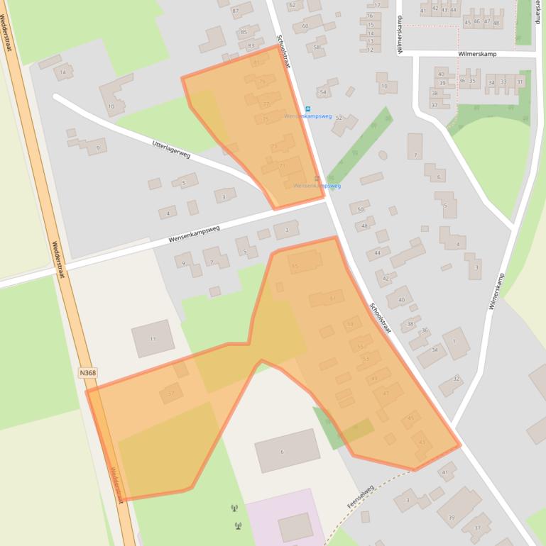 Kaart van postcodegebied 9541CG.