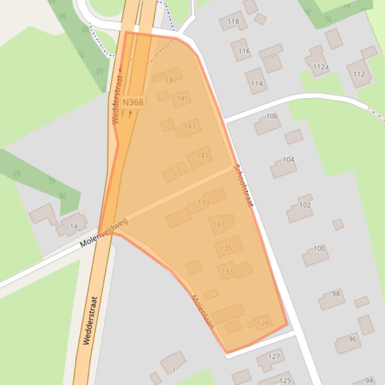 Kaart van postcodegebied 9541CJ.