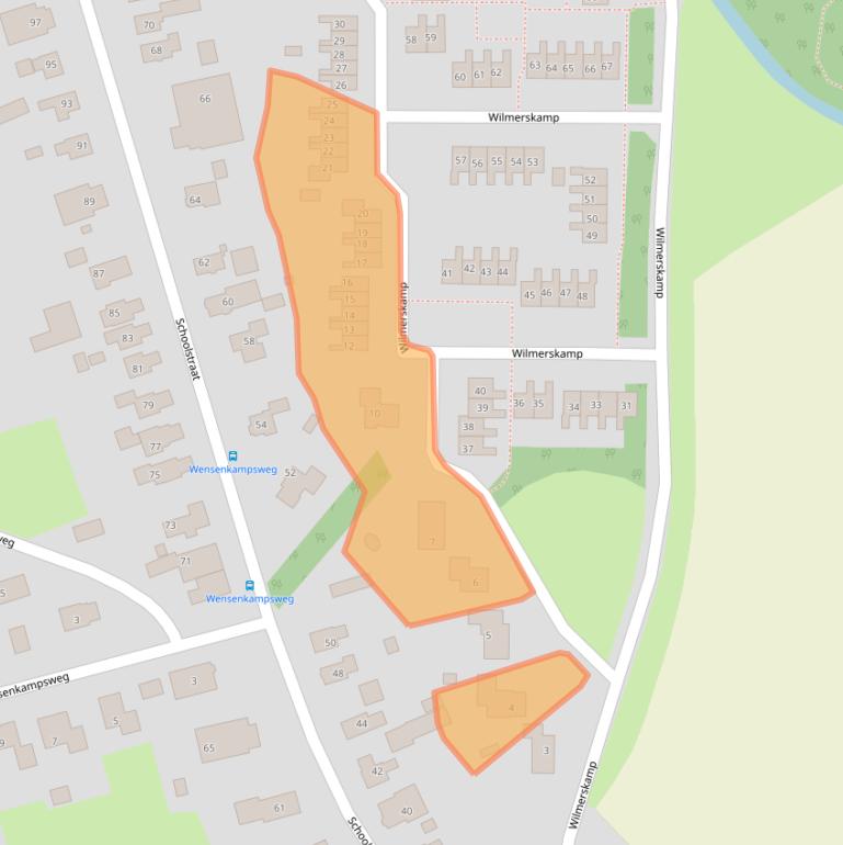 Kaart van postcodegebied 9541CP.
