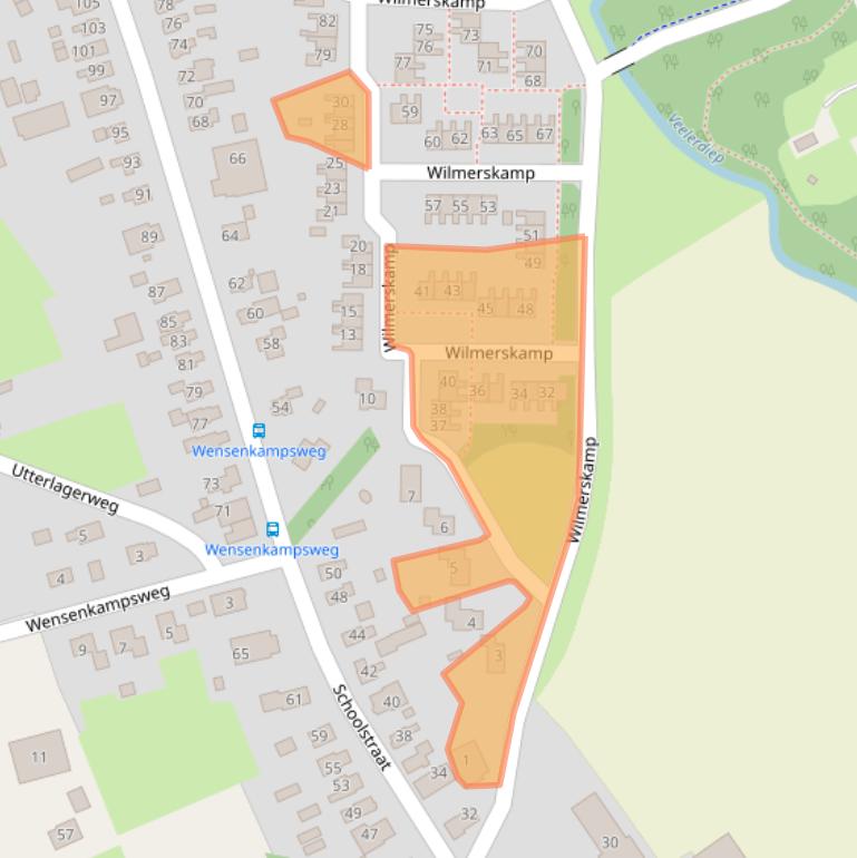 Kaart van postcodegebied 9541CR.