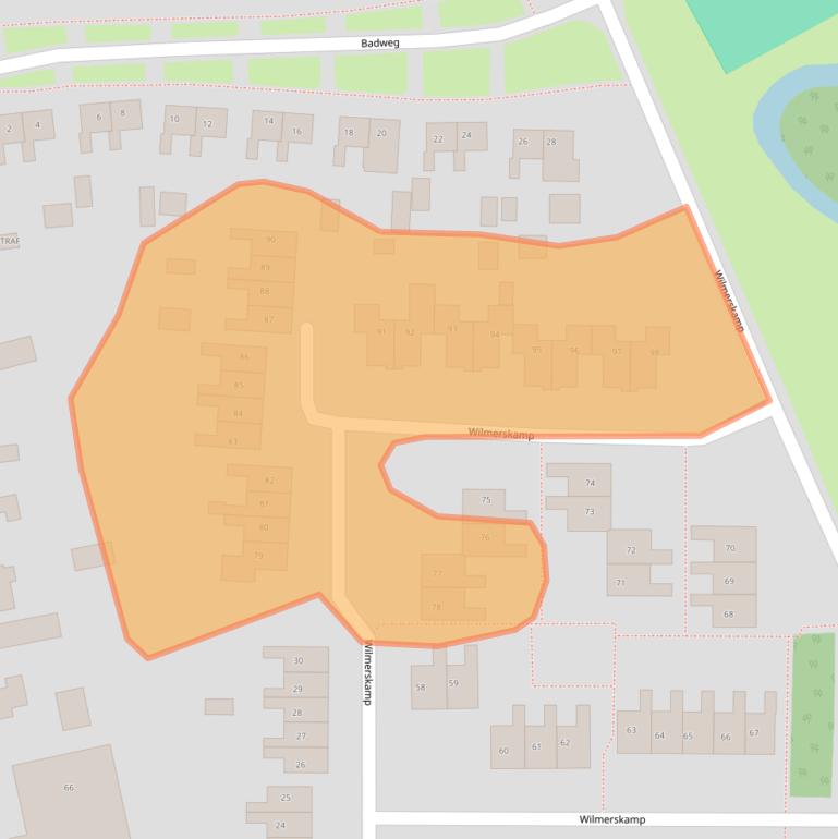Kaart van postcodegebied 9541CT.