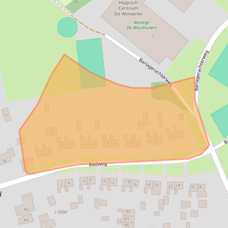 Kaart van postcodegebied 9541CV.