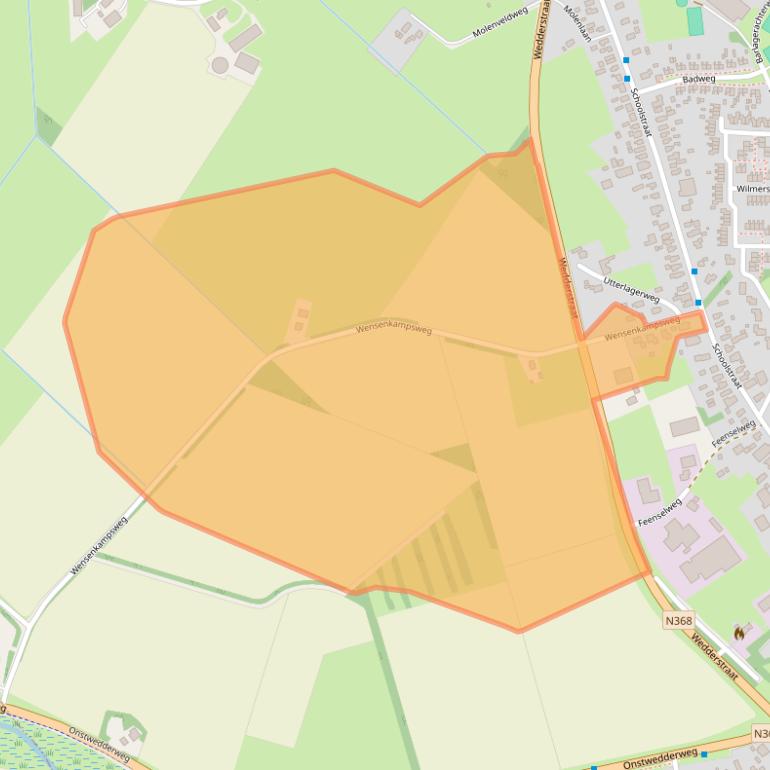 Kaart van postcodegebied 9541EB.