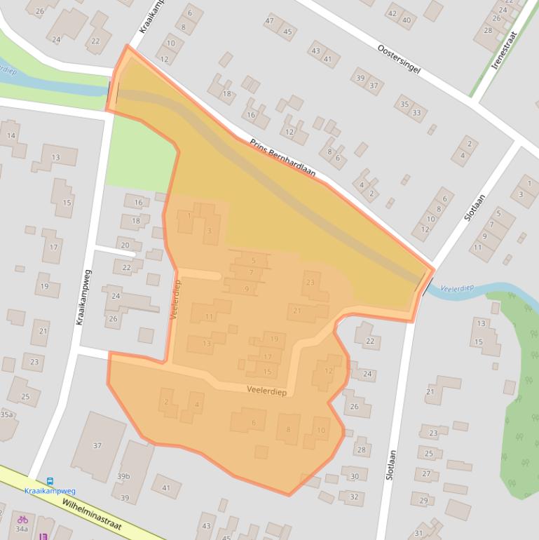 Kaart van postcodegebied 9541GA.