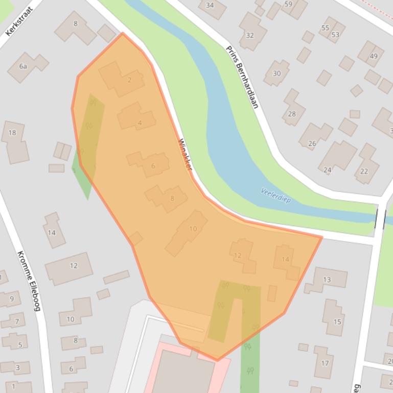 Kaart van postcodegebied 9541GB.