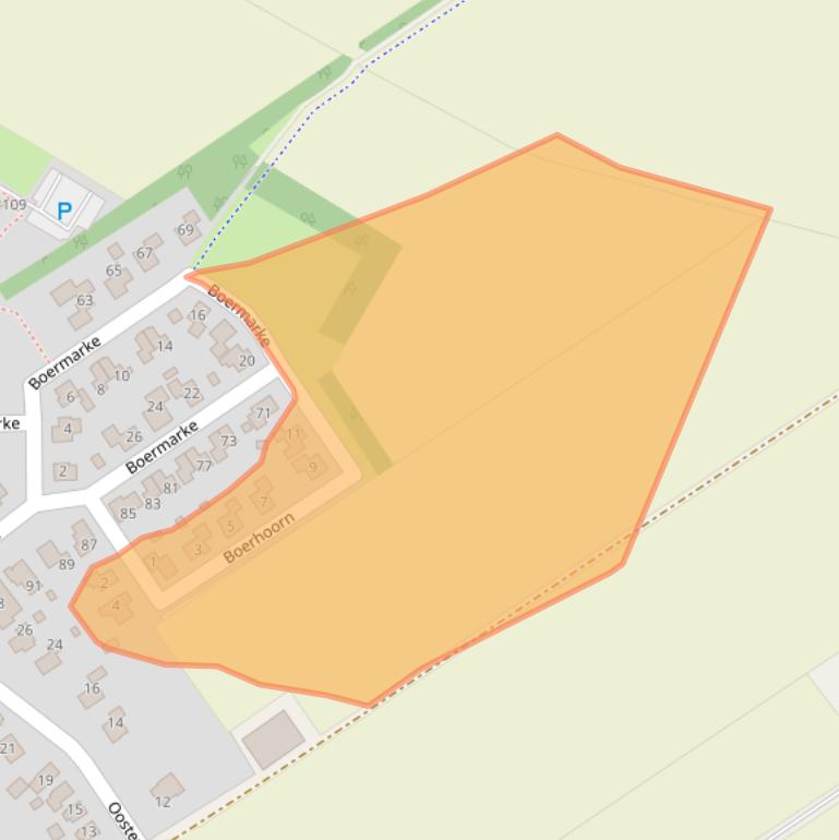 Kaart van postcodegebied 9541JA.