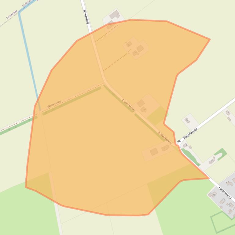 Kaart van postcodegebied 9541TV.