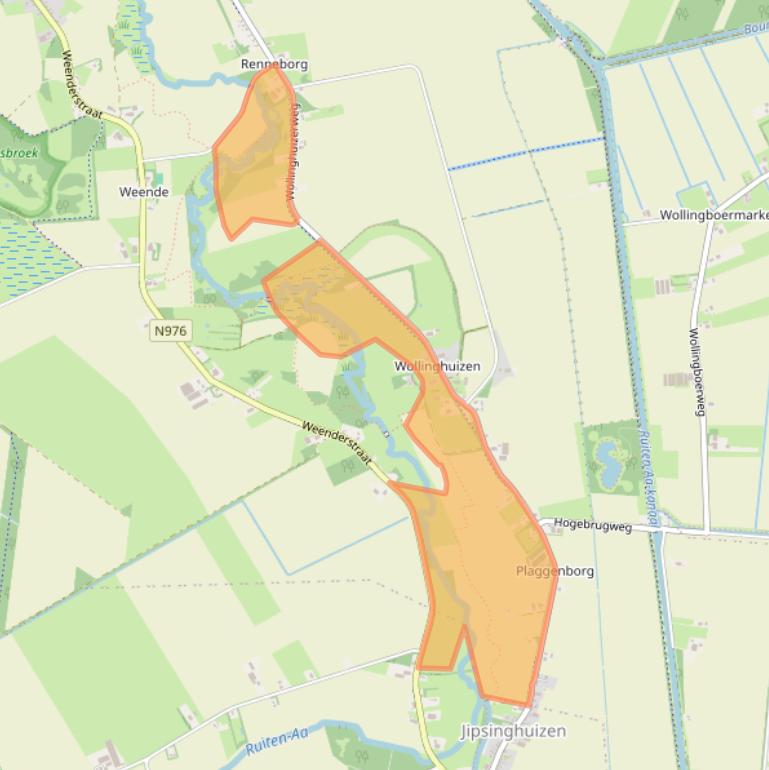 Kaart van postcodegebied 9541VA.