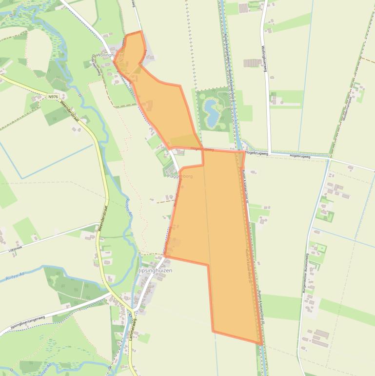 Kaart van postcodegebied 9541VC.