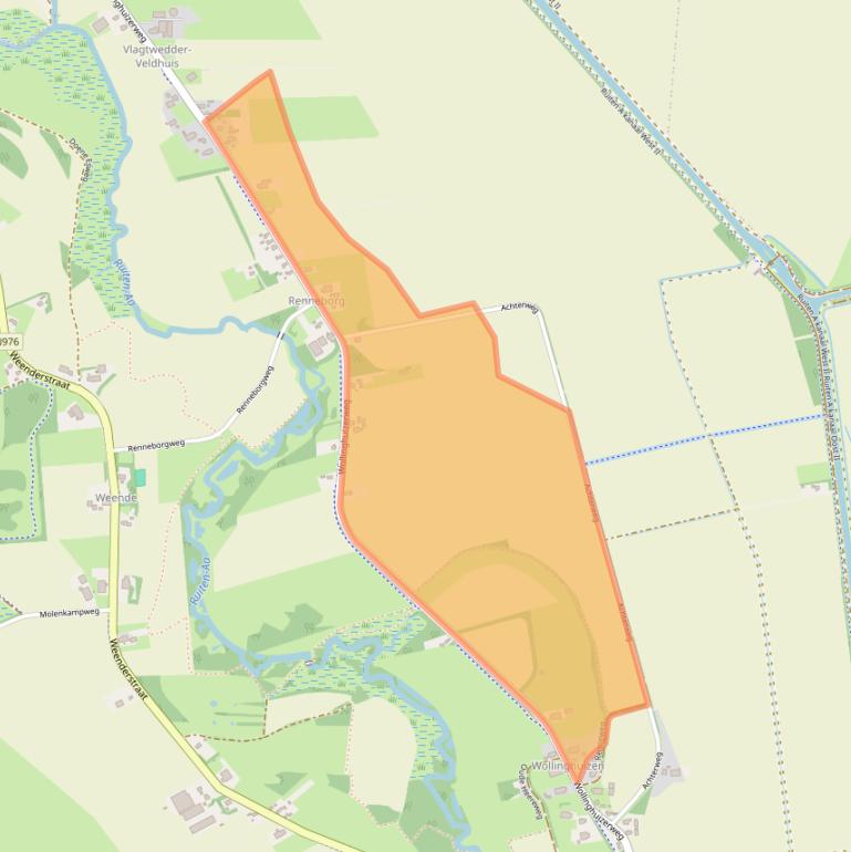 Kaart van postcodegebied 9541VD.