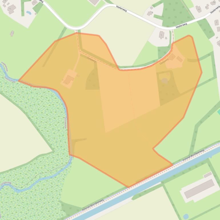 Kaart van postcodegebied 9541VW.