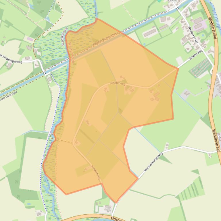 Kaart van postcodegebied 9541XB.