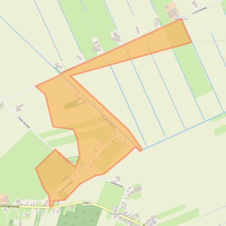 Kaart van postcodegebied 9541XC.