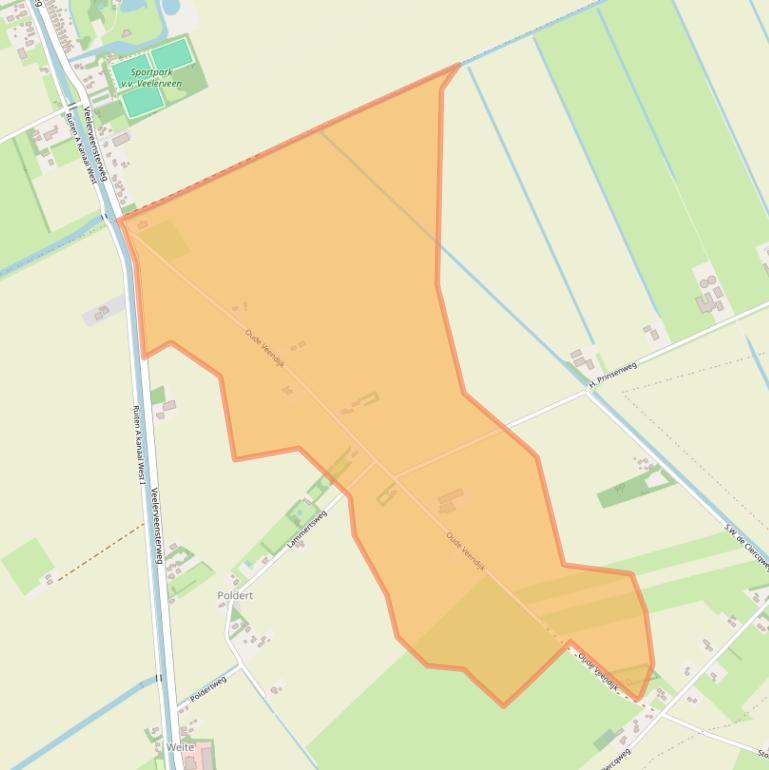 Kaart van postcodegebied 9541XE.