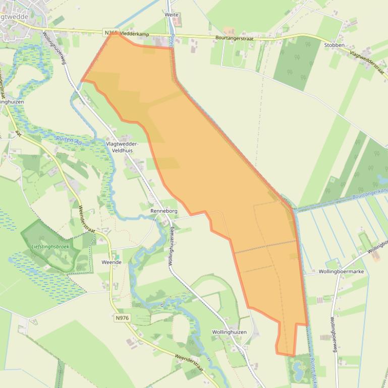 Kaart van postcodegebied 9541XK.