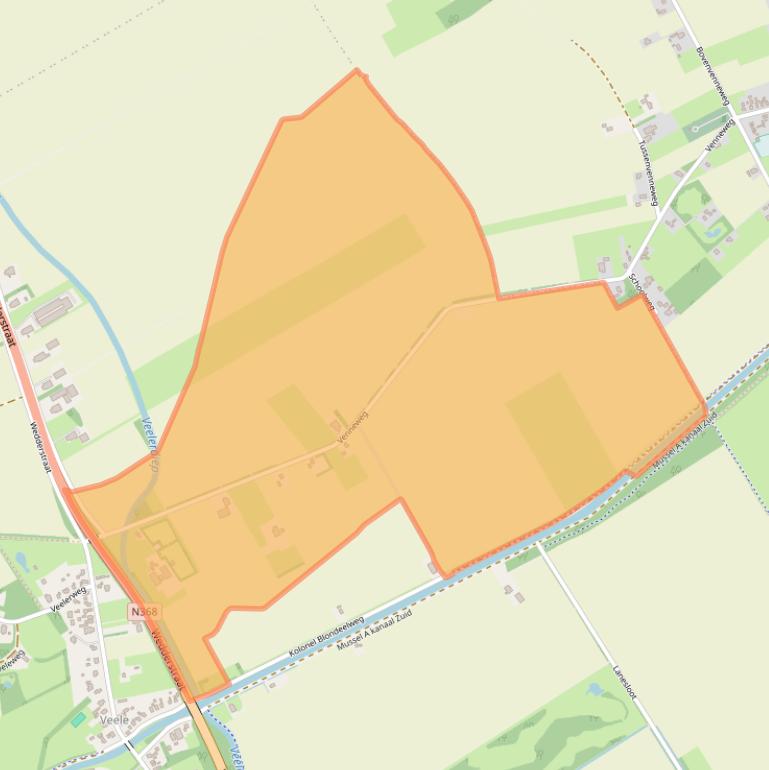 Kaart van postcodegebied 9541XN.