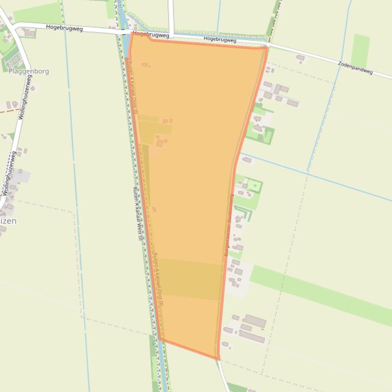 Kaart van postcodegebied 9541XX.